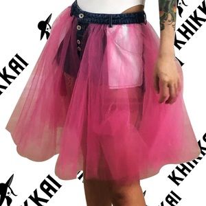 💛Janice Skirted Denim Shorts